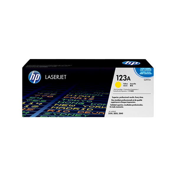 HP 123A Yellow Original LaserJet Toner Cartridge (Q3972A) - Kenya