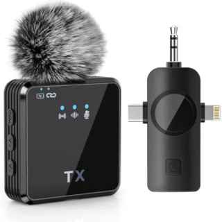 F11-2 Wireless Microphone 3 in 1 For iPhone ,Type C And Camera - Kenya