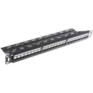 D-Link 24 Port Cat6A Shielded Fully Loaded Punch Down Patch Panel- Keystone Type with Shutter -1U- Black Colour - Kenya