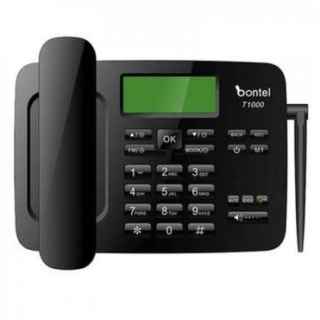 Bontel t1000 Wireless Landline Desktop Phone - 3000mAH Battery, LCD Display, Adjustable Volume, High Capacity Phonebook - Kenya