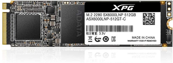 ADATA SX6000 512GB INTERNAL SSD M.2 PCIe Gen 3*4 NVMe 2280 (ASX6000LNP-512GT-C) - Kenya
