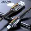 USAMS US-SJ469 Raydan Series 8 Pin Smart Power-off Charging Data Cable, Length: 1.2m (SJ469USB01) - Kenya