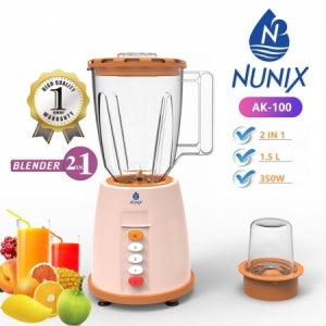 Nunix AK-100 2in1 Blender With Grinding Machine - 1.5Liters, High Quality Motor - Kenya %count(title) +254720548999 Nunix AK-100 2in1 Blender With Grinding Machine - 1.5Liters, High Quality Motor - Kenya