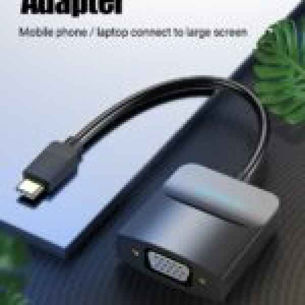 Vention TDDBB Type-C To VGA Adapter - 0.15M , Black ABS Type, VGA resolution up to 1920*1080@60hz - Kenya - Image 2