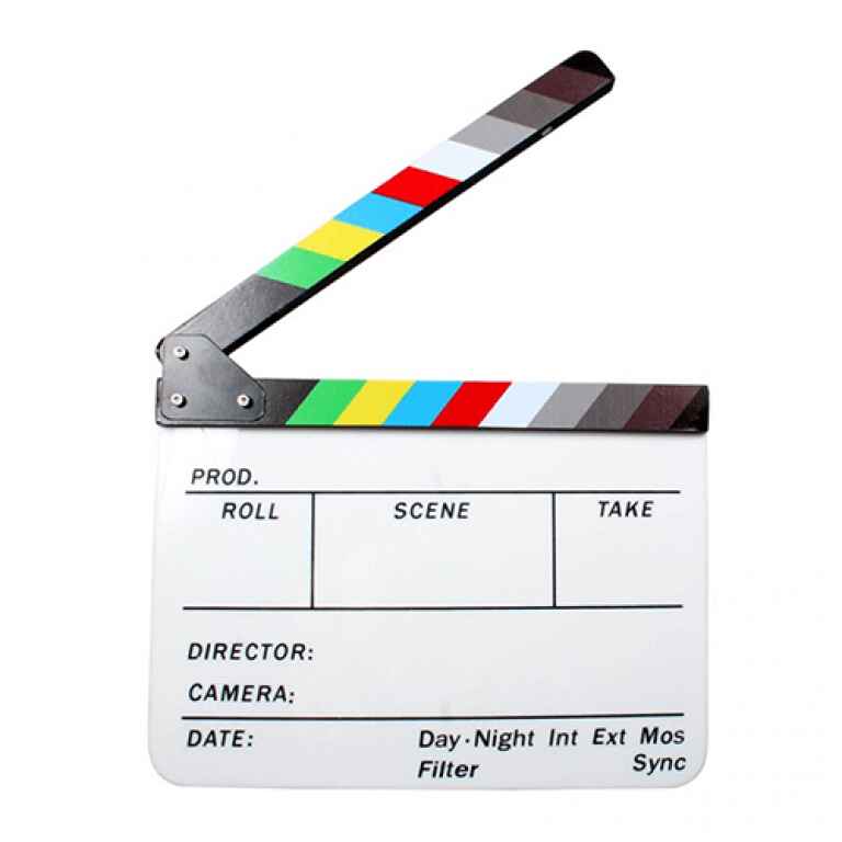 Colored Acrylic Clapper Board Slate - Kenya