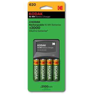 Kodak AA Rechargeable NiMh Finger Batteries 4(pcs) With AA/AAA Charger K620 - CAT30944725 - Kenya