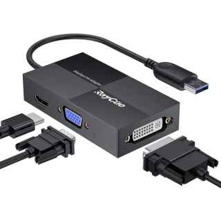 USB to HDMI VGA DVI Adapter (B07X3273C4), USB3.0 Converter with 2K Full HD 2048x1152 for Multiple Monitors, Compatible with Windows 7/8/10, Mac OS X, - Kenya