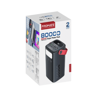 Promate PowerMine-80 80000mAh High-Capacity 65W Fast-Charging Power Pack - Kenya