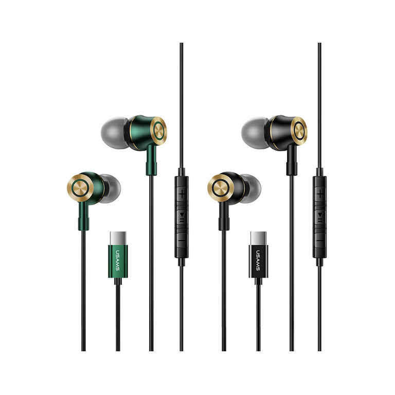 USAMS US-SJ482-EP-43 Type-C In-ear Metal Headsets Stereo Earphones(HSEP4301) - Kenya