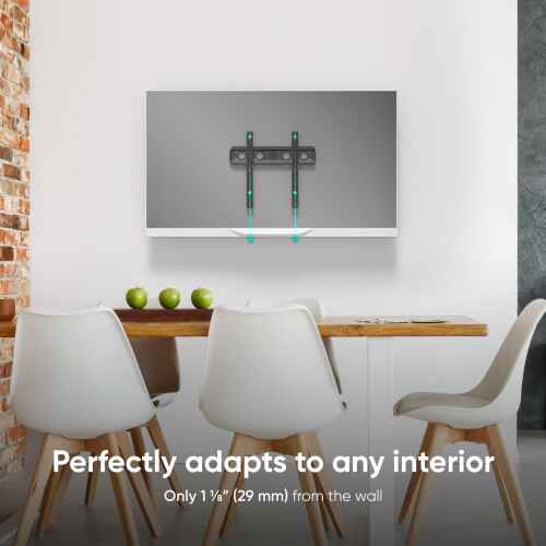 ONKRON TV Wall Mount -Universal TV Mount for Most 35-65 Inch LED LCD Flat and Curved Screen TVs up to 123 lbs, Low Profile Mounting, Wall Mount TV Bracket, Max VESA 400x400mm, 16 Inch Studs, Black - Image 6