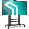 ONKRON Mobile TV Stand with Wheels Rolling TV Stand for 60-100 Inch LED LCD Flat or Curved Screen TVs up to 300 lbs - Height Adjustable TV Cart with Shelves - Portable TV Stand (TS2811) Black