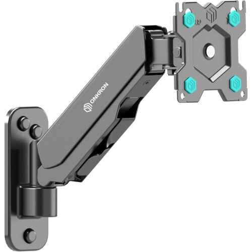 ONKRON TV Monitor Wall Mount Bracket for 13 32-Inch Screens Full Motion with Gas Spring Black G120