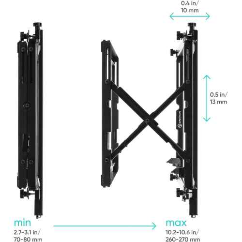 ONKRON Video Wall Mount Solution for 40" to 70-inch Screens Pop Out PRO7M, Black - Image 6