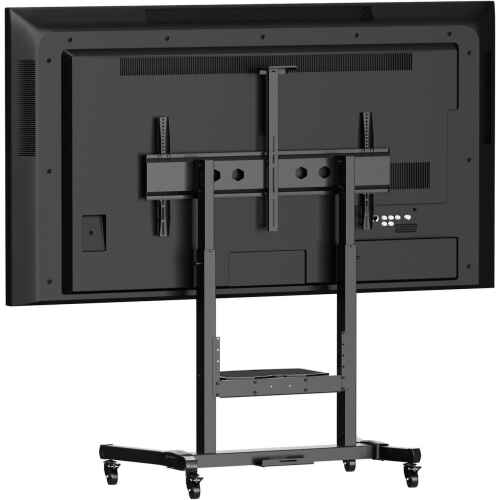 ONKRON Mobile TV Stand Mobile TV Cart with Wheels for 50-100 Inch LCD LED Flat Curved Screens up to 265 lbs, Height Adjustable Portable TV Stand with Tilt, Large Base, Max VESA 1000x600 mm, Black - Image 7