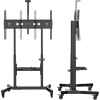 ONKRON Motorized TV Lift with Wheels - Mobile TV Stand Cart for 50-100 Inch Flat/Curved Screens up to 265 lbs - Height Adjustable TV Cart - Automatic TV Lift Mechanism with Remote Control, Black - Image 6