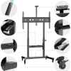 ONKRON Motorized TV Lift with Wheels - Mobile TV Stand Cart for 50-100 Inch Flat/Curved Screens up to 265 lbs - Height Adjustable TV Cart - Automatic TV Lift Mechanism with Remote Control, Black - Image 5