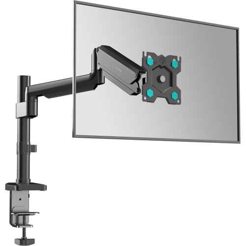 Single Monitor Desk Mount for 13-34 inch Flat/Curved Screens up to 26.5 lbs - Adjustable Monitor Stand Full Motion Gas Spring Monitor Arm Single Monitor Mount Ultrawide Monitor Arm Black