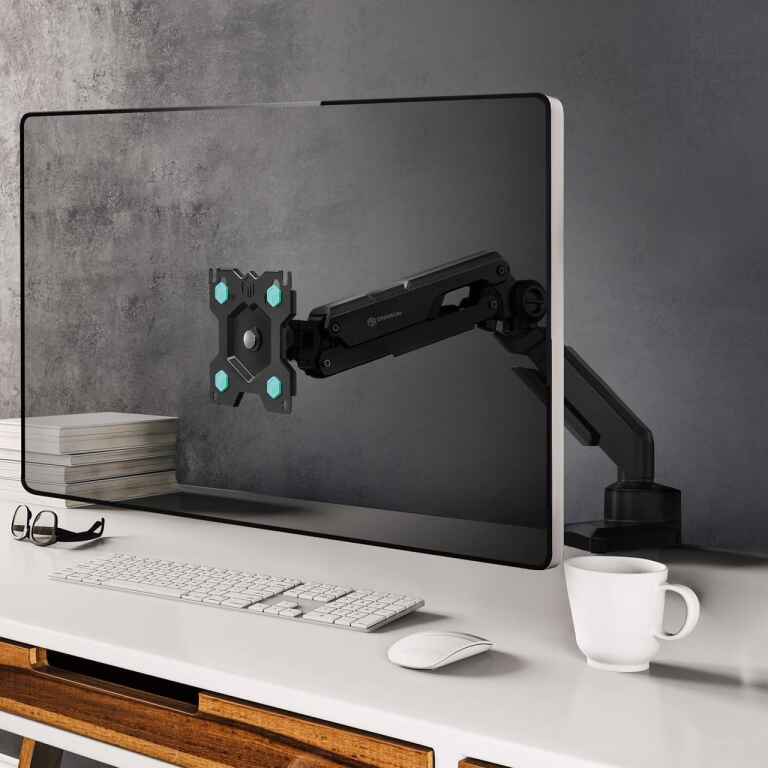 ONKRON Single Monitor Desk Mount for 13-34 Screen up to 22 lbs, Adjustable Monitor Arm Gas Spring 75x75 & 100x100 VESA, Computer Monitor Mount for Desk with Swivel, Tilt, Rotation Black - Image 3