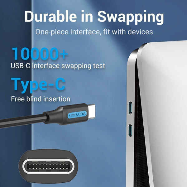 Vention COSBF USB-C 2.0 Male to USB-C 2.0 Male Cable 1M - Kenya - Image 2