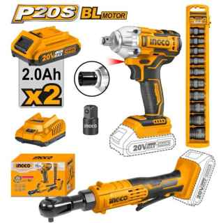 Ingco COSLI23066 Lithium-Ion cordless 2 pcs combo kit 20V - Kenya