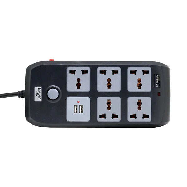 Lightwave EXT 52U Power Extension 5 Ports AC with 2 USB Ports Universal Socket Outlets - Kenya