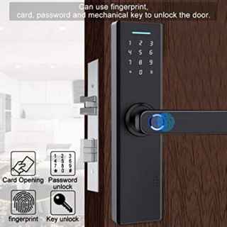 Tuya Multi-Unlock Biometric Smart Electronic Door Lock - Fingerprint, Card, Password, Key Anti-Theft 2-Tough Home Security - Kenya