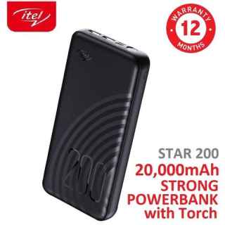 Itel STAR 200 Power Bank - 20000mAh Dual Output Fast Charging - Kenya