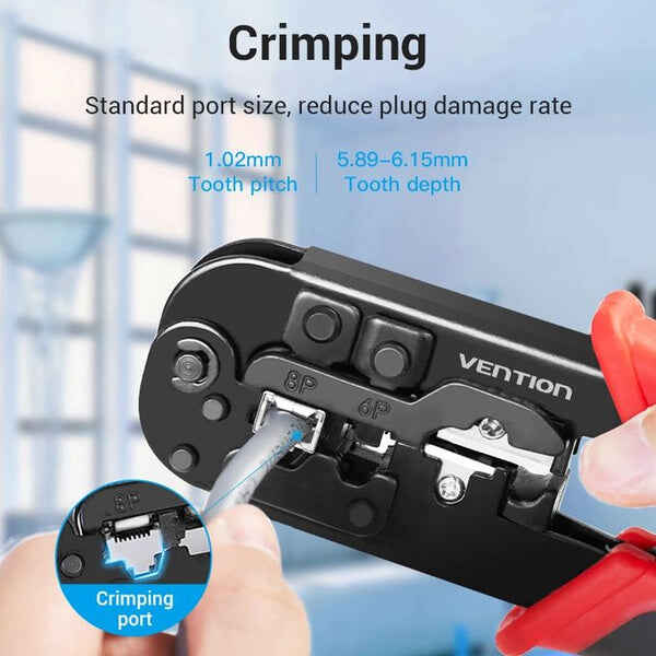 Vention KEDB0 Multi-Fuction LAN Cable Crimping Tool - Ratchetless Type - Kenya - Image 3