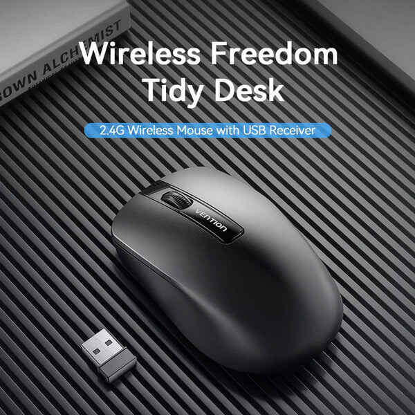 Vention KTBB0 3-Button Wireless Computer Mouse with USB Receiver - Kenya - Image 2