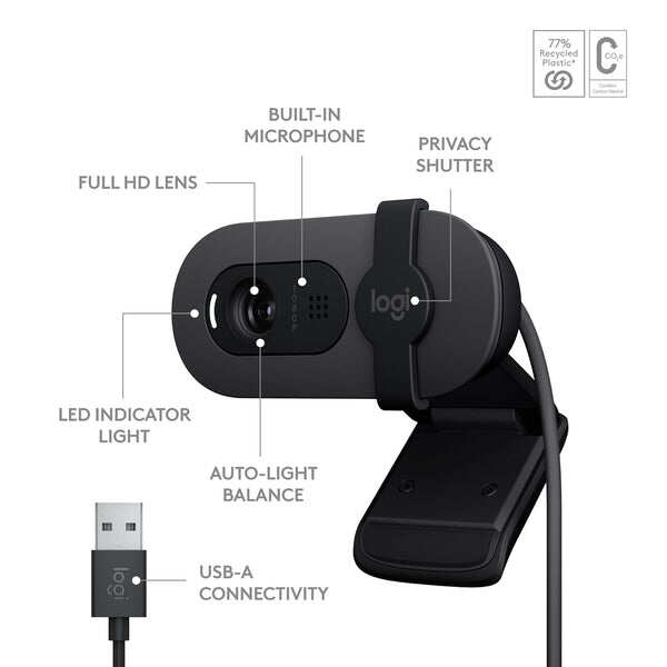 Logitech Brio 100 Full HD 1080p Webcam - Kenya - Image 2
