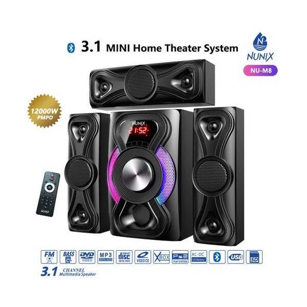 Nunix NU-M8 3.1CH Home Theater Speaker System - Kenya