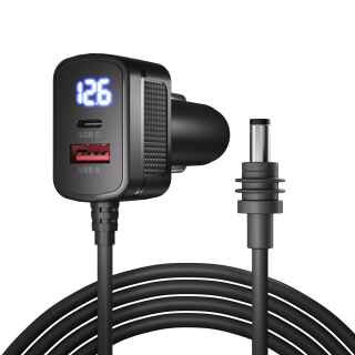 Starlink Mini USB-A/USB-C/DC Output Car Charger with Voltmeter - 9.84FT/3M