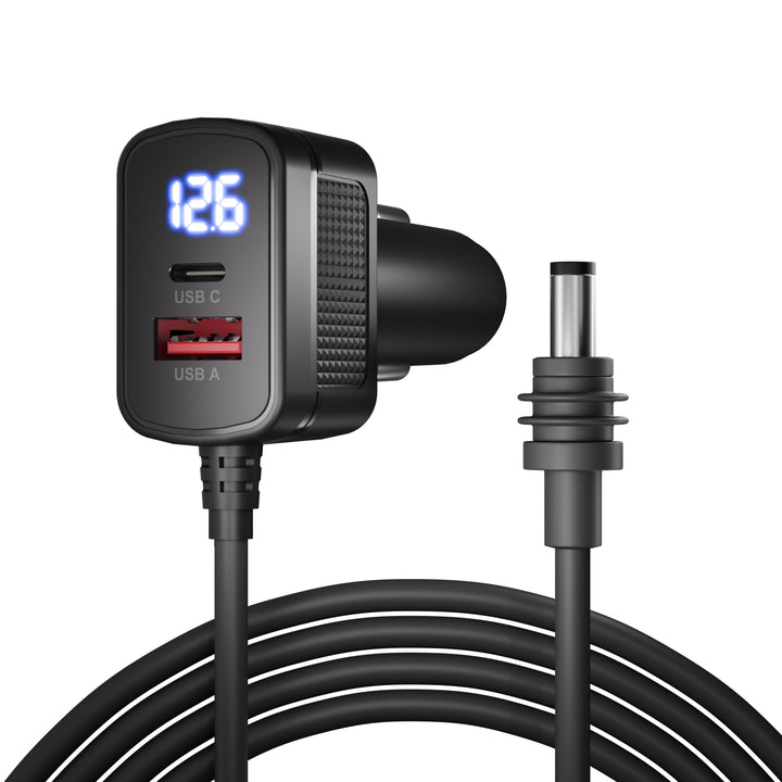 Starlink Mini USB-A/USB-C/DC Output Car Charger with Voltmeter - 9.84FT/3M - Image 4