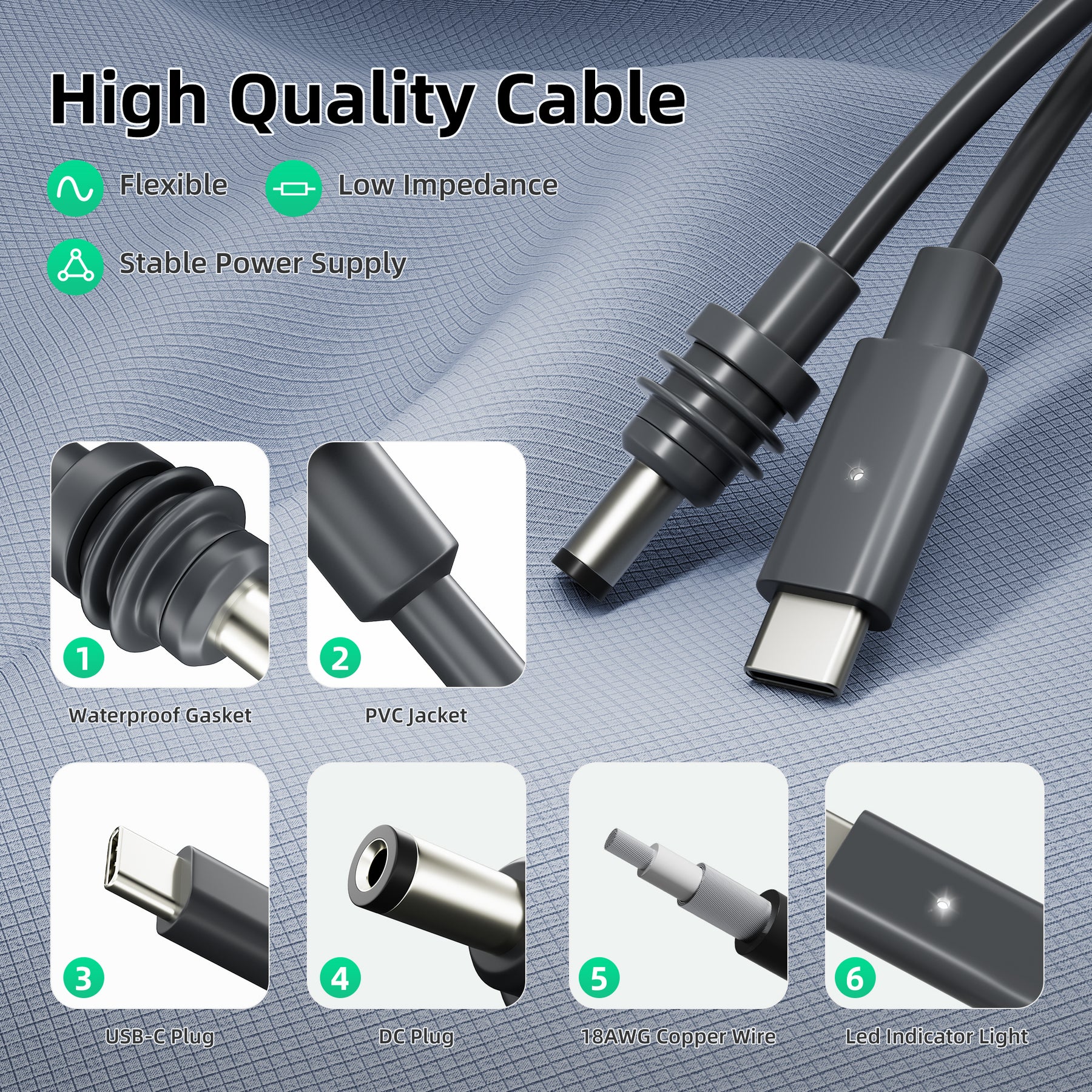 Starlink Mini USB-C to DC Cable with Power Indicator Light - 9.84FT/3M %count(title) +254720548999 Starlink Mini USB-C to DC Cable with Power Indicator Light - 9.84FT/3M - Image 2