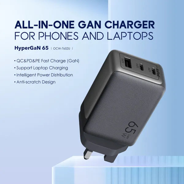 Oraimo OCW-7652U-116CC HyperGaN 65W Faster Charge Wall Charger Kit with 100W CC Cable - Kenya %count(title) +254720548999 Oraimo OCW-7652U-116CC HyperGaN 65W Faster Charge Wall Charger Kit with 100W CC Cable - Kenya - Image 2
