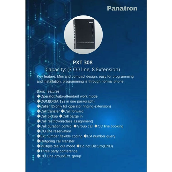 PanatronPXT308MasterTelephonePABXCallerID | +254720548999