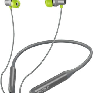 Promate Velcon High-Definition ANC Wireless Neckband Earphones - 35 hrs Playback, Active Noise Cancellation, In-Line Con - Kenya