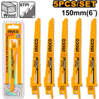 Ingco RSB611D Reciprocating Saw Blade for Wood 6" 5pcs Set - Kenya