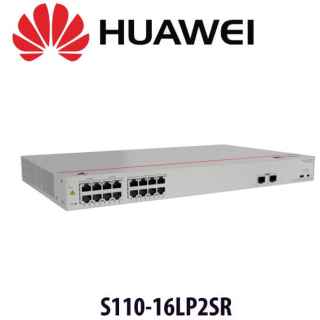 Huawei eKitEngine S110-16LP2SR 16-Port Gigabit POE Network Switch - 16*10/100/1000 BASE-T Ports, 2*GE SFP Ports, PoE+, AC Power - Kenya