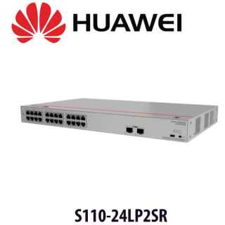 Huawei S110-24LP2SR 24-Port Gigabit PoE Network Switch - 24*10/100/1000 BASE-T Ports, 2*GE SFP ports, PoE+, AC Power - Kenya