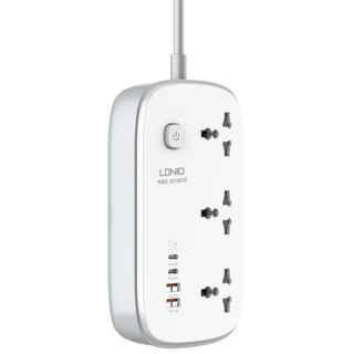 LDNIO SC3416 Universal Socket with 3 AC Outlets, Single Switch Control Extension with 4 USB 3250W Power Strip with 2M Cable - Kenya