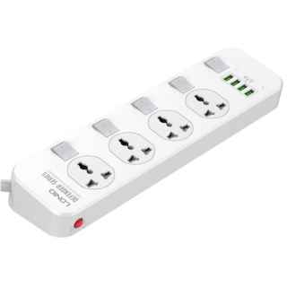 LDNIO SC4408 2500W 4 Sockets with Independent Switch 3.4A 4 USB Port Multifunction Power Surge Protector Extension Cable - Kenya