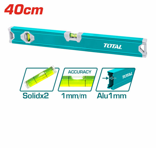 Total TMT24036 Spirit level Length 40cm 2pcs cylinder spirit bulbs - Kenya %count(title) +254720548999 Total TMT24036 Spirit level Length 40cm 2pcs cylinder spirit bulbs - Kenya
