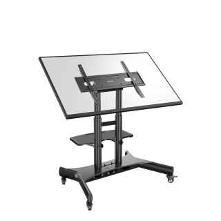Mobile TV stand for TVs or interactive panels 50"-83", max 154 lbs, tiltable, black TS1380