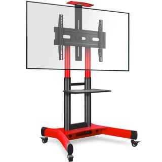 Mobile TV Stand for 40? ? 70" max 100 lbs TS1551, Red