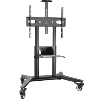 Mobile TV stand for TVs 55"-90", max 198 lbs, black TS1871