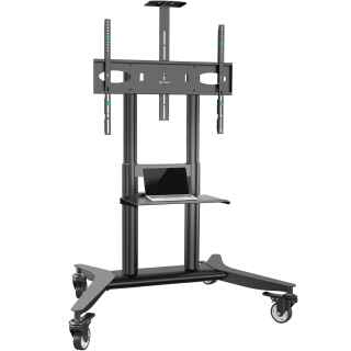 Mobile TV stand for TVs 55"-90", max 198 lbs, black TS1871