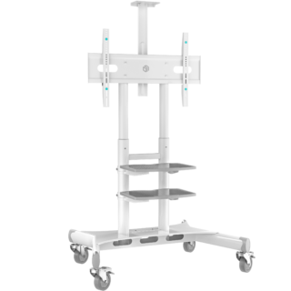 Mobile TV stand for TVs 50"-86", max 233 lbs, white TS1881