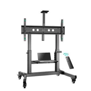Motorized mobile TV stand for TVs or interactive panels 50"-100", max 286 lbs, black TS1991E