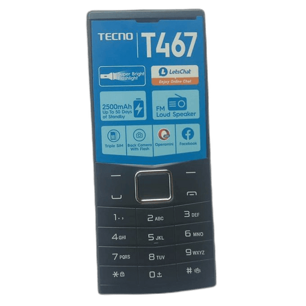 Tecno T467 Mobile Phone - Back Camera With Flash, 2500mAh Battery - Kenya